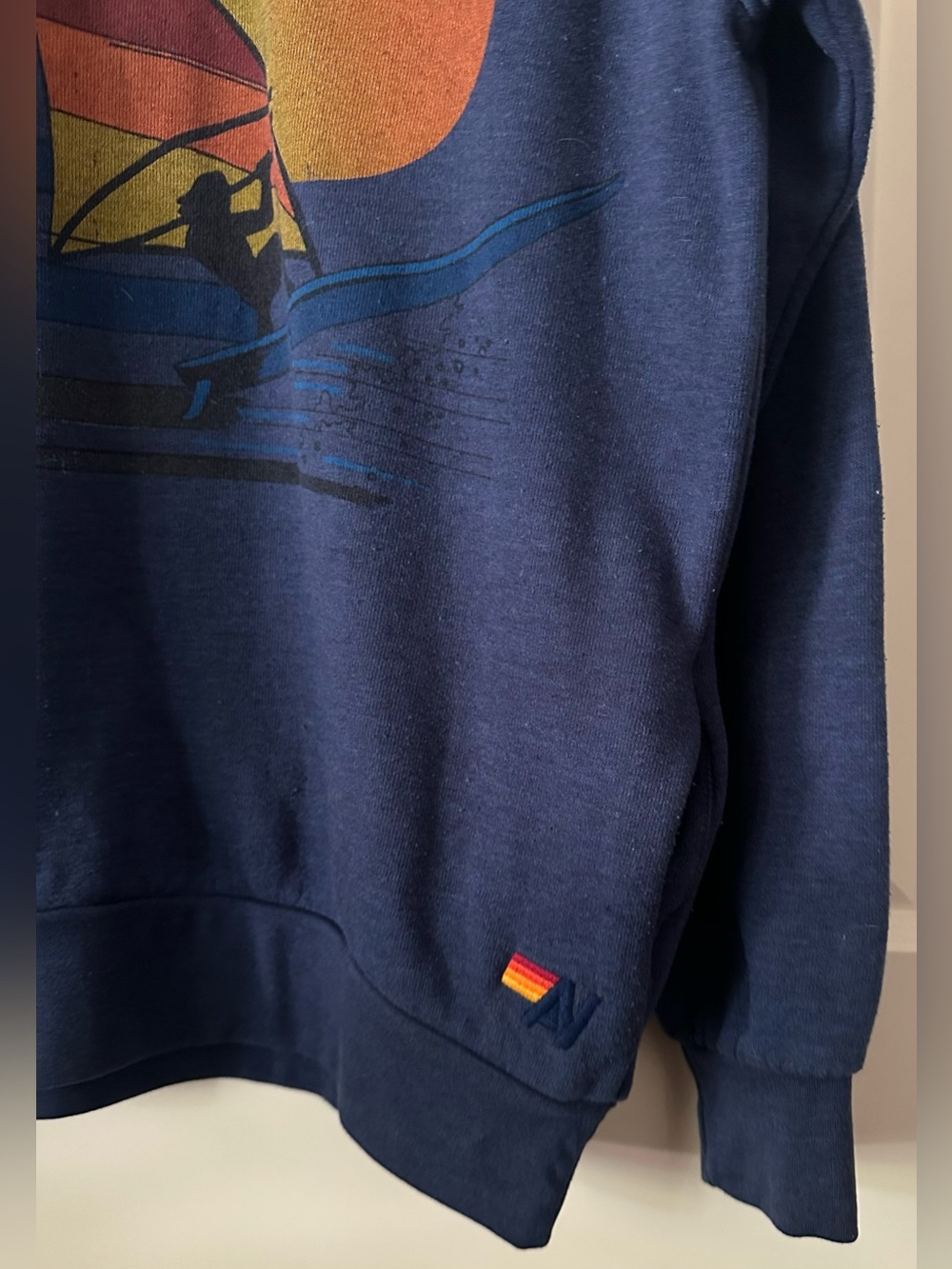 Aviator Nation Medium Surf Sunset Crewneck Sweatshirt Pockets Unisex - Picture 4 of 13